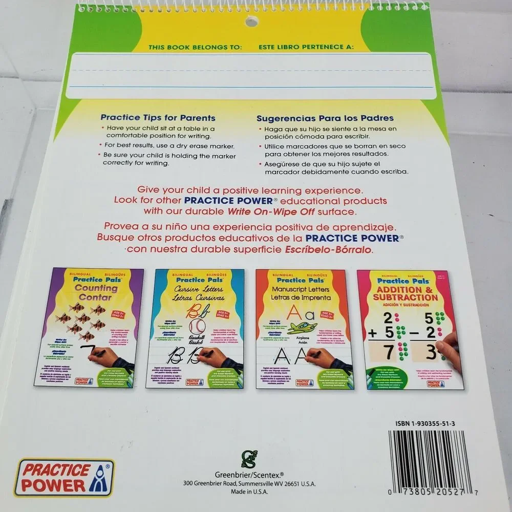 Practice Pals Write-On Wipe Clean First‎ Words Practice Book Kids Learning